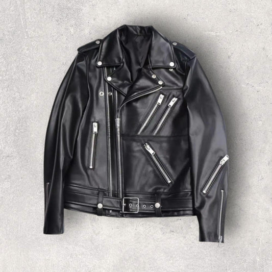 BERLEDA BL-13 Leather Biker Jacket Berleda.co Berleda.co