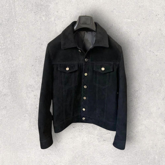 BERLEDA BS-4 Suede Denim Jacket Berleda.co Berleda.co