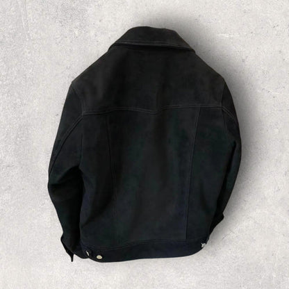 BERLEDA BS-4 Suede Denim Jacket Berleda.co Berleda.co