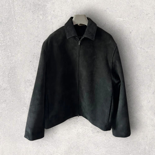 BERLEDA BS-11 Zip-Up  Suede Jacket Berleda.co Berleda.co