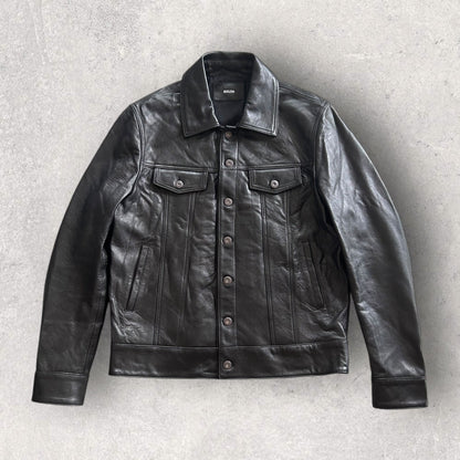 BERLEDA BL-5 Denim Leather Jacket Berleda.co Berleda.co