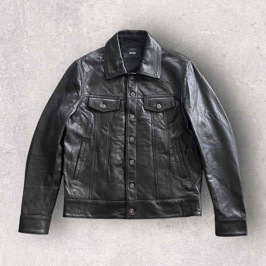 BERLEDA BL-5 Denim Leather Jacket Berleda.co Berleda.co